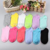 20PCs = 10pairs viele Damen Baumwollstrumpfe Sommer süße Bonbons Farbe Boot Socken für Frau Knöchel Socke Einfarbig