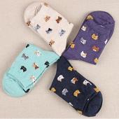 5 Farben im Herbst neue Socken der zeichentrick Katze Schöne Damen Baumwoll Socken