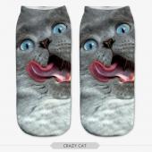 3d Drucken Schöne Katze Socke Zeitlich begreNZt Ruched Polyester gegensatz Farbe meias Damen Socken casual niedlichen