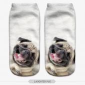 3d Drucken pug Tier Damen Socken casual Socken Söckchen unisex Dekolletee