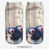 3d Drucken pug Tier Damen Socken casual Socken Söckchen unisex Dekolletee