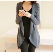 Herbst Winter neue Damen lange Ärmel aus Pullover lässig solide Schal Kragen Strickjacken Pullis