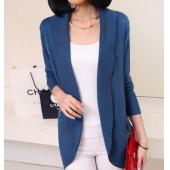 Herbst Winter neue Damen lange Ärmel aus Pullover lässig solide Schal Kragen Strickjacken Pullis