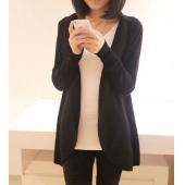 Herbst Winter neue Damen lange Ärmel aus Pullover lässig solide Schal Kragen Strickjacken Pullis