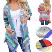 boho Damen lange Ärmel Strickjacke Lockere Pullover Outwear aus Jacke Mantel