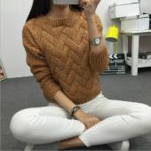 Damen Pullover lässig o Hals voll Ärmel weibliche karierten Pullover warmen Herbst und Winter Stil Versandkosten