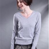 kostenLoser Versand Mode casual Damen Bekleidung Damen Feste Farbe Hals Lang Ärmelige Pullover Damen