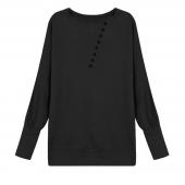 Marke Damen Pullis und Pullover im Herbst Mode casual Batwing Ärmel Knopf aus langer Pullover und Grösse auch