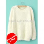 heißer Herbst und Winter Women um den Hals des Weissen Pullover Locker lässig Pullover billige Grosshandel fallen