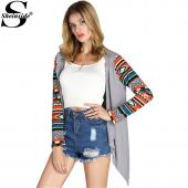 sheinside Vintage Mode Koreanische Designer Geometrische weibliche casual Pullover Stricken Pullover vor Print Verbind