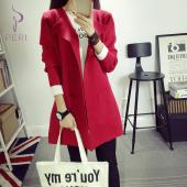 die neue Herbst Winter Damen Strickjacke Taschen solide weibliche Pullover Mantel lange Ärmel und schLichten Stil