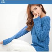 Damen Pullis und Pullover Mode casual lange Ärmel o Hals twist aus Weihnachten Pullover Damen Versandkosten y960