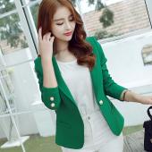 neue Langärmelige schlanke Damen Mäntel und Jacken kleinen Anzug Koreanischen Version slim grün gelb Schwarz blaz