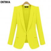meine Damen gelben Blazer Feminino plus Size 4xl förmliche Jackett Damen die Weissen blaser Rosa Damen Blaue