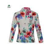 plus Size xxl Blumen elegante Blazer Damen Print blaser casual Sakko MarkenDesigns Mantel chaquetas mujer arsch 279