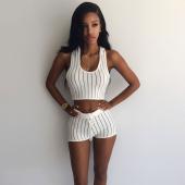 zwei Stück Setzt Damen Sport Steht 2 Stück Verband Overalls Shorts Rompers Damen Setzt Vermummte Pflanzliche