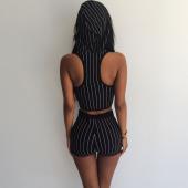 zwei Stück Setzt Damen Sport Steht 2 Stück Verband Overalls Shorts Rompers Damen Setzt Vermummte Pflanzliche