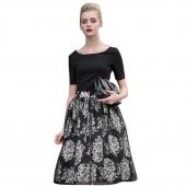 elegante Abendgesellschaft Kleid Sommerkleid Twinset Damen Vestidos Organza Ballkleidern Flora Muster Pflanzliche Top