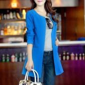 Damen lange Blazer Jacken 4 Farben neue Mode soliden casual plus Size Mantel der Blazer Feminino wwx140