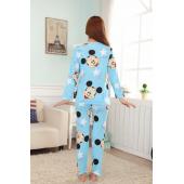 Frühling im Herbst Damen schön Stricken Charakter Pyjama Setzt warm Damen Nachtwäsche Strampler zu Hause