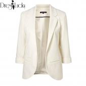 Blazer Damen Herbst Süssigkeiten Farbe gerollt Ärmel Freund Stil kein Verschluss Blazer Feminino slim Blazer Versandkost