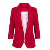 Blazer Damen Herbst Süssigkeiten Farbe gerollt Ärmel Freund Stil kein Verschluss Blazer Feminino slim Blazer Versandkost