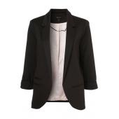 Blazer Damen Herbst Süssigkeiten Farbe gerollt Ärmel Freund Stil kein Verschluss Blazer Feminino slim Blazer Versandkost