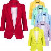 Blazer Damen Herbst Süssigkeiten Farbe gerollt Ärmel Freund Stil kein Verschluss Blazer Feminino slim Blazer Versandkost