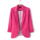 12 Farben plus Size neue Mode Frühjahr Damen Süssigkeiten Farbe slim Blazer mit drei viertel Ärmel Jacke Anzug blaser