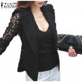 Mode heißes Verkauf Mantel sexy SpitzenHöschen Blazer Lady Anzug Outwear Damen der ForMalen slim Jacke Schwarz Weiss