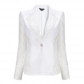 Mode heißes Verkauf Mantel sexy SpitzenHöschen Blazer Lady Anzug Outwear Damen der ForMalen slim Jacke Schwarz Weiss