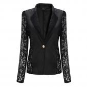 Mode heißes Verkauf Mantel sexy SpitzenHöschen Blazer Lady Anzug Outwear Damen der ForMalen slim Jacke Schwarz Weiss