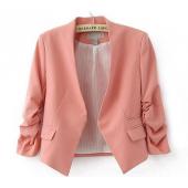 ein neuer Frühling Herbst Modemarke Blazer Damen Süssigkeiten Farbe Damen Mantel slim solide puff Ärmel Blazers grundle