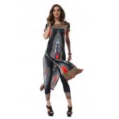 Sommer Traditionelle afrikanische Mode mit Seite teilen lange Kleid und Damen Traditionelle afrikanische Mode leggin