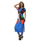 Sommer Traditionelle afrikanische Mode mit Seite teilen lange Kleid und Damen Traditionelle afrikanische Mode leggin