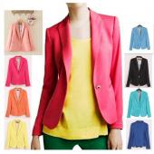 neue Mode Damen Blazer Jacke Anzug casual Süssigkeiten Mantel Jacke Knopf OberBekleidung Frau blaser Feminino weiblich