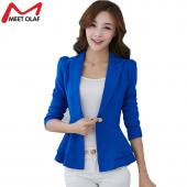 Mäntel und Jacken für Damen und Grösse der Königlichen Blaue Blazer Süssigkeiten Farbe slim Anzug flouncing Blazer yl21