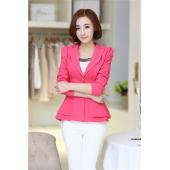 Mode Jacke Damen Anzug klappbar lange Ärmel Revers Mantel Süssigkeiten Farbe Blazer Knopf Vogue Blazers Jacken