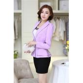 Mode Jacke Damen Anzug klappbar lange Ärmel Revers Mantel Süssigkeiten Farbe Blazer Knopf Vogue Blazers Jacken