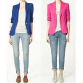 heiße Blazer Damen neue Süssigkeiten Farbe Jacken für Damen Blazer tragen Jackett slim werften Arbeiten