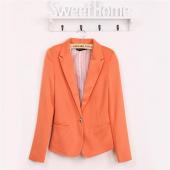 Damen wie Blazer faltbaren Marke Jacke aus Baumwolle Spandex mit futter Vogue BonbonFarben Blazers freien Shipp