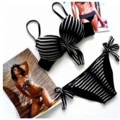 der Sommer wird sexy Gestreiften Bikini Badeanzug Damen Beachwear in Badehosen Damen Drücken die Bikini Badeanzug