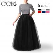 ups 100cm muslimischen Maxi lange Röcke Frühjahr 3 Schichten Hemd Mesh gefalteten Damen Ballkleid ausgestellte Röcke