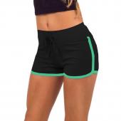 Mode Sport Sport Shorts Shorts Damen dagegen getrennte elastischen Bund Verbindliche Tunnelzug Bund Seite lässige