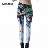 qickitout Leggings Top Verkauf newspace der leichenbraut gedruckten fitness Leggings Damen Marke Kleidung Punk Rock