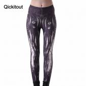 qickitout Leggings Top Verkauf newspace der leichenbraut gedruckten fitness Leggings Damen Marke Kleidung Punk Rock