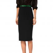 Sommer Mode mit hoher Taille Midi Bodycon Damen liebe slim pencel tube stretch Baumwolle mischungen Bleistift