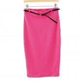 Sommer Mode mit hoher Taille Midi Bodycon Damen liebe slim pencel tube stretch Baumwolle mischungen Bleistift