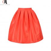 hohe Taille Bundfalten Mini linie Skater casual Rock 7 Farben eine Grösse für Frühling und Sommer neue Damen Mode