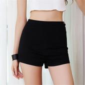 Sommer Damen hohe Taille Shorts slim Riss skinny Jeans kurz heiß Fest eine Seite Denim pom kurze de cintura